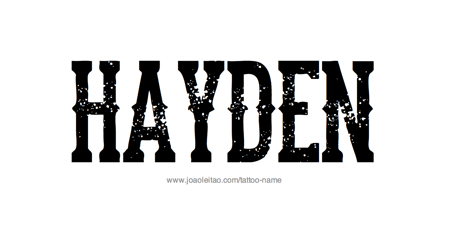 Hayden Name Tattoo Designs